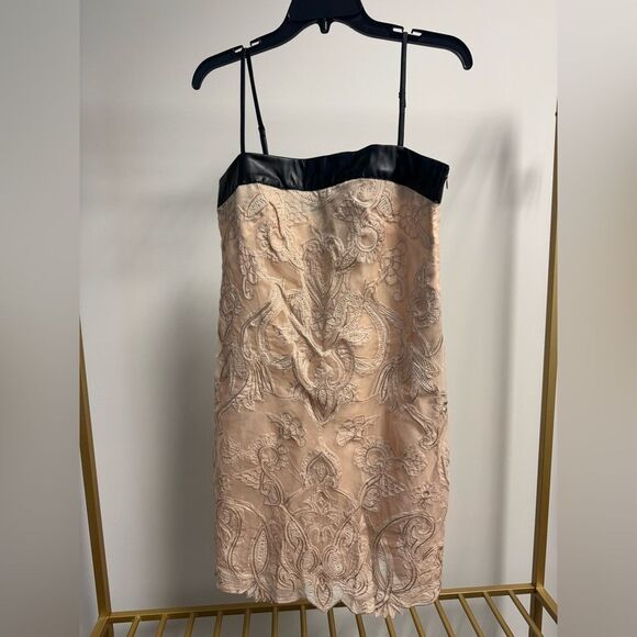 Anthropologie Maeve Square-Neck Lace Mini Dress Size 4 - Picture 3 of 7